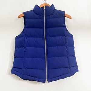 Talbots Puffy Vest Tailored Fit, Deep Indigo Color Size SP Zipper closure